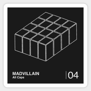 MADVILLAIN All Caps / Minimalist Graphic Design Fan Artwork Tribute Sticker